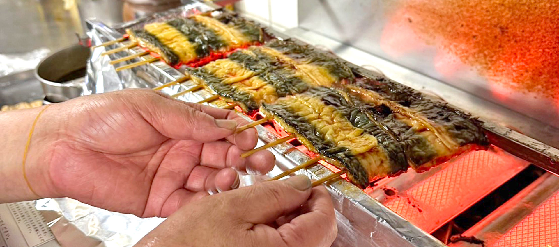 大洗山口楼、うなぎ重&鉄板焼き